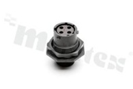 Connector: circular; socket; on panel mounting.front side nut; PIN: 4