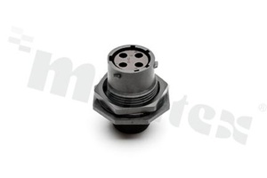 Connector: circular; socket; on panel mounting.front side nut; PIN: 4