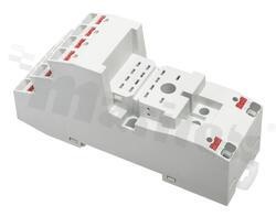 Socket for relay RM84; RM85; RM87L; RM87P; RMB841; RMB851; 12A; 8 pins; Mounting: DIN; 12A/300 VAC