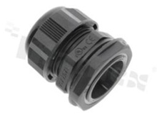 Cable gland PG21; nylon; PG21 13-18mm; black;flat O-ring; with lock-nut