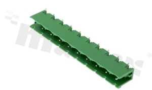 Listwa zaciskowa rozłączalna; w rastrze 7.50mm; 10-torowa; męska; kątowa; otwarta; UL 300V/15A; TUV:400V/20A