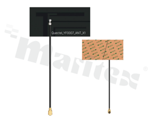 Antena; FPC; LTE; 600-2700MHz; 1.86dBi; VSWR<6.86; liniowa; RF1.37; 0.0745m; IPEX; przyklejana; 50x25x0.8mm; czarny