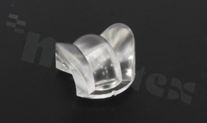 Lens for LED high power; angle: Oval 100 x 16 degrees FWHM; Number of LEDs: 1; Dimensions: round 16mm; Height: 8.6mm; meterial: PMMA; Fastening: glue; pin