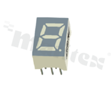 7-Seg. LED Display; LTS028UHR-ASBW-F; red; 1 digit; 0.28" (7.0mm); 7.4x10mm; CA; E/black; diffuss