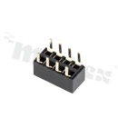 Listwa żeńska, prosta, 8-stykowa, <b>2x4 styków</b>, w rastrze 2.54mm,