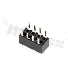 Female header PBD-08S, double row, 2.54, 2x4,contacts, straighyt, automotovie, ROHS