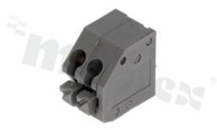 Listwa zaciskowa do PCB; w rastrze 3.5mm; 2-torowa; skośne wejście przewodu; na przewód 0.2-1.5mm2( 22-16 AWG); szara; ze stykiem sprężynowym; UL 300V/8A