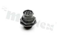 Connector: circular; socket; on panel mounting.front side nut; PIN: 10