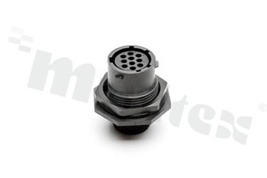 Connector: circular; socket; on panel mounting.front side nut; PIN: 10