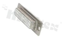 D-sub Connector; 25-contacts; female; gold selectively plated pins
