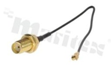Antenna connecting cable; 10.5cm length; IPX (U.FL) to SMA