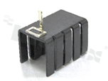 Heatsink; moulded TO-220; TO-262 19x12.8x12.7mm; black; anodized aluminium AL5052; RoHS.