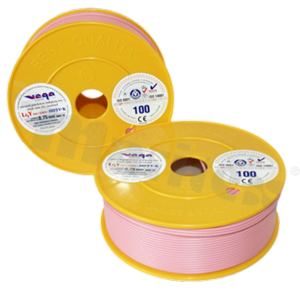 Single wire LGY/H05V-K; with copper multi-strand; pink; cross section 0.75mm2; AWG 18; 500V; -40+105 deg.C; 100m.