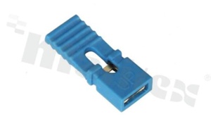 Mini-Jumper with handle; height 13.5mm; pitch 2.54mm; open cover; blue