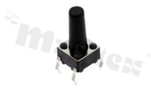 Tact Switch; THT; dimensions 6.0x6.0; h=12mm; vertical; operating force 160gf; button: round