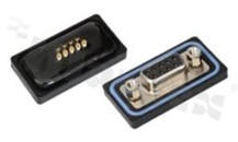 Socket D-sub, 9 contacts, female, shielded, for panel, screw, IP68