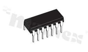 Układ Logiczny Inwerter Cyfrowy; NOT; CH:6; IN:1; CMOS CD40; z przerzuntikiem Schmitta; 3-15V; -55+125 st.C; THT; DIP14