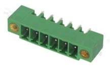 Pluggable terminal block; pitch 3.81mm; 6-ways; male; straight pin header; with fixing screws; UL 300V/10A; TUV:300V/10.5A