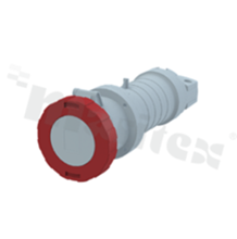 463C6W; Wtyk na przewód; zasilający AC 3-fazowe; żeńskie; 63A; 415VAC; IP67; seria Tough&Safe