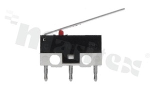 Miniature Micro switch with lever; SPDT; PCB type; 1A/125V AC.