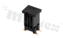 Listwa stykowa do PCB; w rastrze 2.54mm; 2x2 styków; montaż: SMD; męska; prosta; dwurzędowe