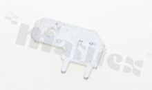 Flat terminal; male; 6.3mm; 0.8mm; r/a; THT; tinned brass