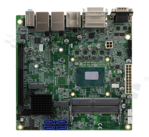 MINI-ITX Motherboard MI996; IntelCoreCeleron G4930E;Cooler; HM370 PCH; DDR4 SO-DIMM; 2x GbE LAN; HDMI; DP; DVI-D; eDP; 2x SATA III; 4xCOM; 12x USB; PCI-E x16; 2x M.2; mPCIe; ATX/12 VDC