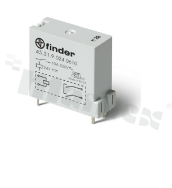 Electromagnetic relay; contact rating current 10A; coil voltage 6VDC; 1 make contact (1A); coil power 0.55W; 10A/500VAC,10A/24VDC; mounting: PCB, socket