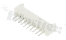 Header for PCB; pitch 1.25mm; 10-contacts; THT; male; top entry; 125V/1A