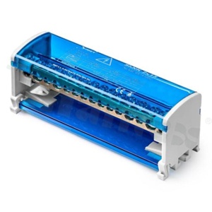 Modular distribution block for DIN rail; grey; two-pole; 11x6 mm2, 2x25 mm2, 2x35 mm2) ;500V ;125A