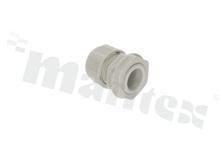 Dławnica kablowa M20; nylonowa; M20x1.5 5-9mm; szara;Flat O-ring; z nakrętką