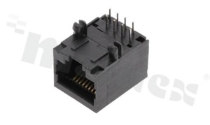 Gniazdo RJ45; 8-stykowe; montaż: THT; kątowe; gabaryt 8; grubość pokrycia 6u" Au