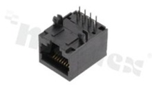 Socket RJ45; 8-contacts; THT; side entry; size 8; 6u" Au