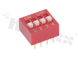 DIP Switch; THT; 2-poles; pitch 2.54mm