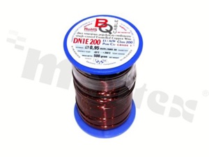 Insulated winding wire; with one layer of enamel insulation; diameter 0.95mm; SWG 20; -65+200 deg.C; 77m; 500g.