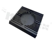 Heatsink; sandblasted + anode version; black color; weight 0.5kg, space for fan; dimensions: 156x160mm