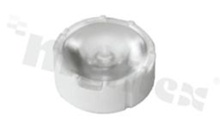 Soczewka do diod LED high power; kąt rozsyłu: 22 do 52 stopni FWHM; ilość diod: 1; rozmiar: okrąg 16mm; wysokość: 7.3mm; rodzaj materiału: PMMA; PC; sposób mocowania: taśma; kołek