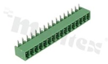 Listwa zaciskowa rozłączalna; w rastrze 3.81mm; 16-torowa; męska; kątowa; zabudowana; UL 300V/10A; TUV:300V/10.5A