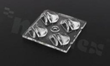 Soczewka C14116_STRADA-2X2-PX, asymetryczna, Wymiary: 50 x 50 mm, W:8 mm do diod LED, Ledil, RoHS
