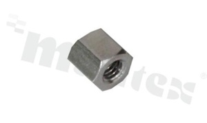 Screwed brass spacer sleeve; Int. thread: M3; 6mm