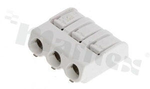 Złącze wtykowe; w rastrze 6mm; zatrzaskowe z przyciskiem zwalniającym; 3-stykowe; poziome; SMD; do przewodów 0.5-1.5mm2; UL: 10A/300V