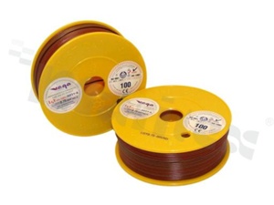 Przewód pojedynczy LGY/H05V-K; z wielodrutową miedzianą żyłą; brązowy/czerwony; przekrój 0.75mm2; AWG 18; 500V; -40+105 st.C; 100m.