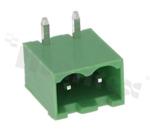 Listwa zaciskowa rozłączalna; w rastrze 5.08mm; 2-torowa; męska; kątowa; zabudowana; UL 300V/15A; TUV: 320V/20A