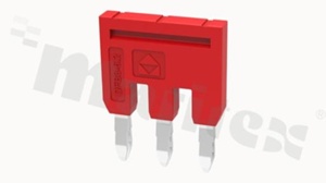 Mostek do złączy przelotowych ; 3-torowy; szary;