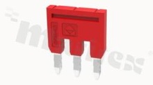 Bridge for through terminal blocks; 3-track;grey