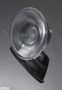 Soczewka do diod LED high power; kąt rozsyłu: 47 do 69 stopni FWHM; ilość diod: 1; rozmiar: średnica 32.4mm; wysokość: 14.7mm; rodzaj materiału: PC; sposób mocowania: klej