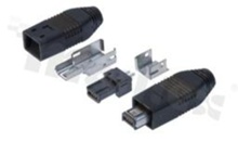 Wtyk Mini-USB; port typu 1x A; 4-stykowy; prosty; z kluczem podwójnym; do przylutowania kabla