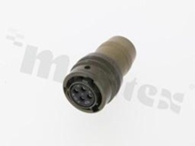 Wtyk PT06W-12-4S, złącze okrągłe, seria PT, wtyk prosty, 4 piny, gniazdo lutowane, montaż bagnetowy, układ 12-4