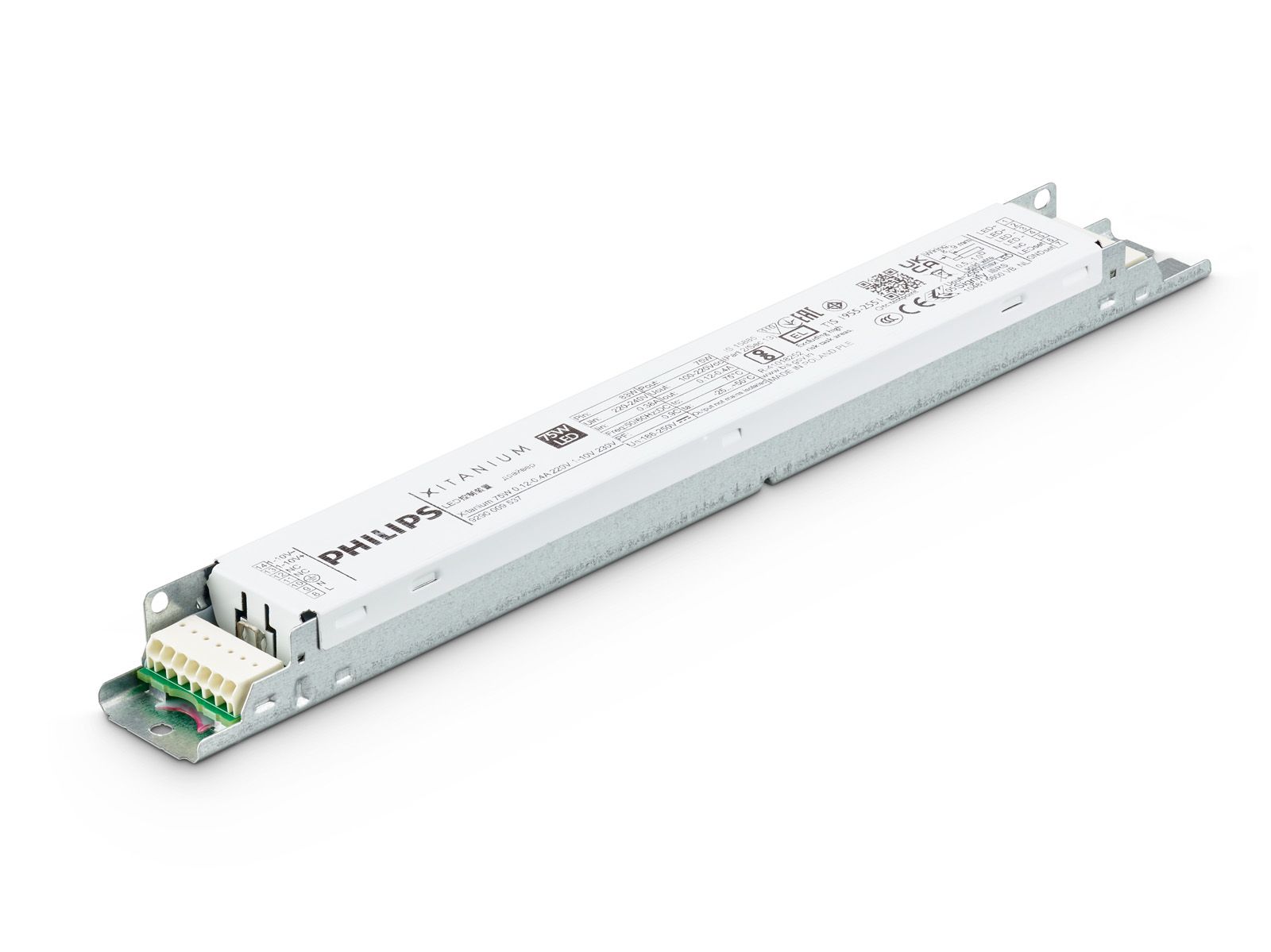 Power supply; LED; DALI; 75W; 100-220V; 0.12-0.4A; 220-240VAC; 186-250VDC; IP20