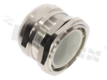 Dławnica kablowa PG42; mosiężna niklowana; PG42 32-38.0mm; flat O-ring;bez nakrętki